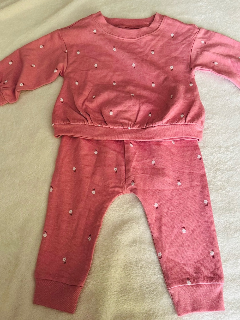 Carter's Rose Pink Floral Dot Two-Piece Pajama Set